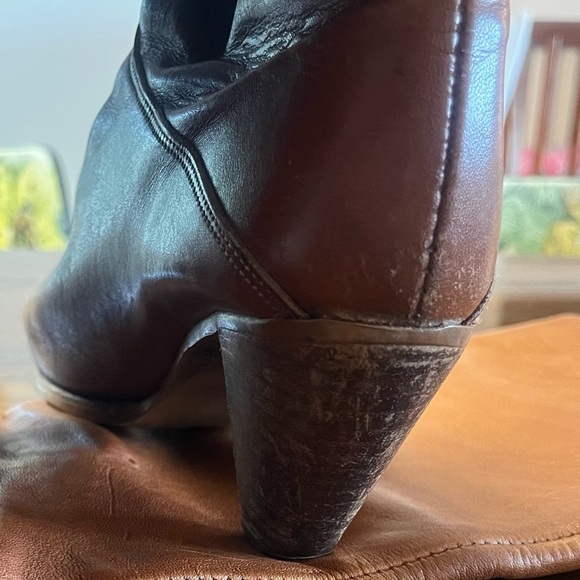 Vintage Frye Tan Camel 100% Leather Knee High Boots Womens 6 - Picture 4 of 10